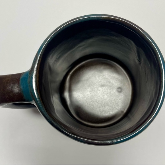 Mara Handmade Whimsical Owls Mug - Teal and Brown - Picture 5 of 8